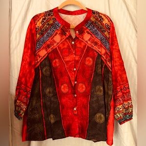 BOHO Womams Blouse XL NWOT